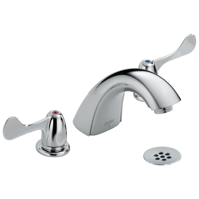 Delta 3549LF-WFHDF Commercial Widespread Bathroom Faucet - Free Grid Strainer