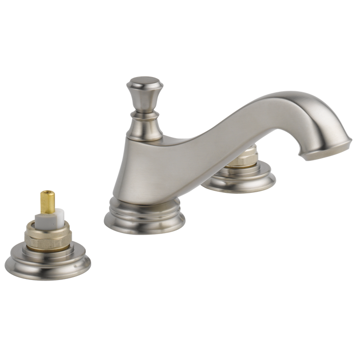 Delta 3595LF-MPU-LHP Cassidy Two Handle Widespread Lavatory Faucet - Low Arc Spout - Less Handles