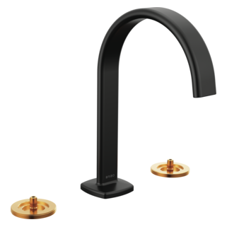 Brizo Allaria: Widespread Lavatory Faucet with Arc Spout - Less Handles