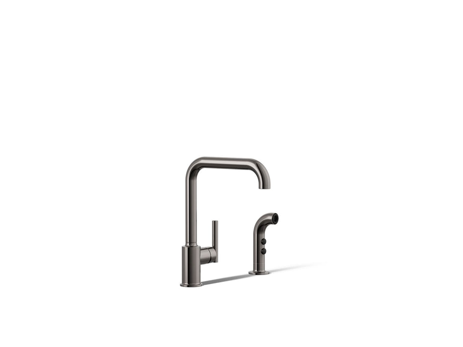 KOHLER Purist Single-handle kitchen sink faucet with side sprayer