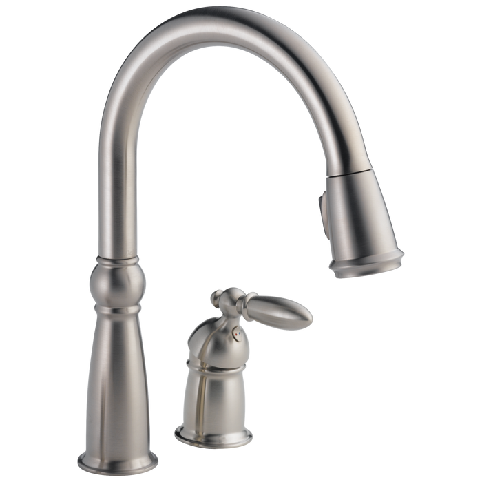 Delta 955-DST Victorian Single Handle Pull-down Kitchen Faucet