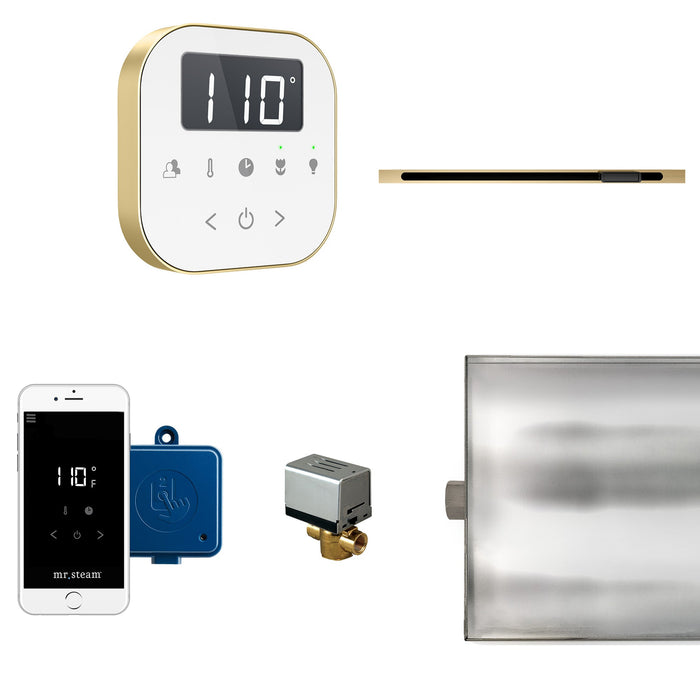 Mr. Steam ABTLRLWHSB AirButler® Linear White in Satin Brass