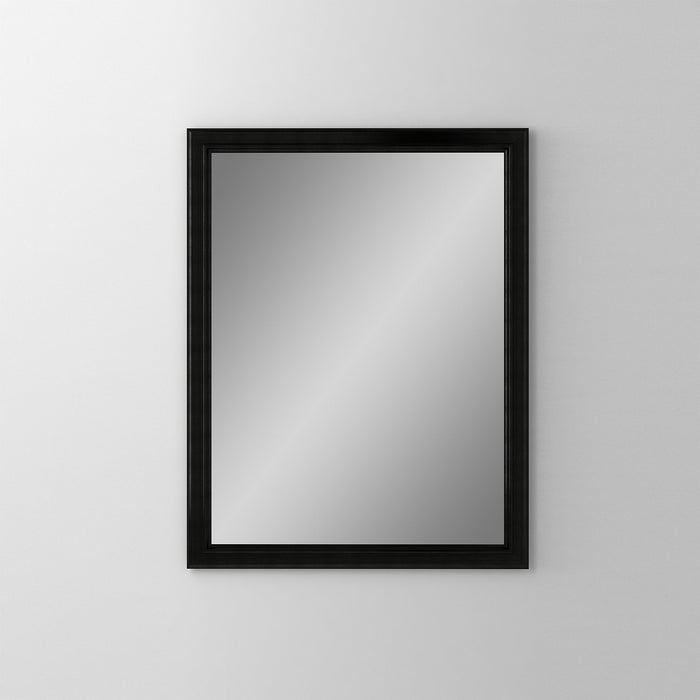 Main Line 23-1/4" x 30" x 4" bryn mawr framed cabinet in classic gray interior and brushed black finish with reversible hinge (non-handed)