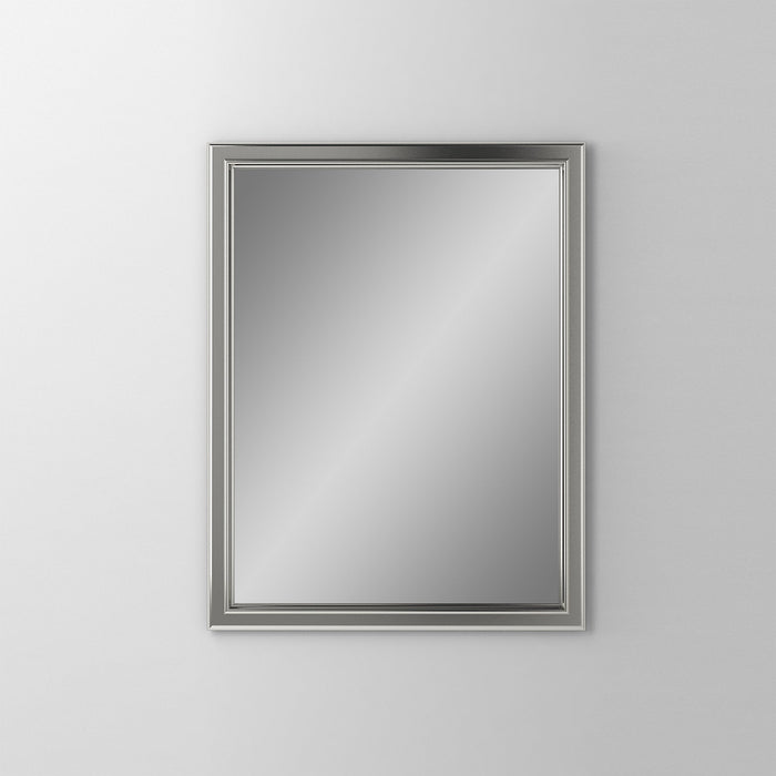 Main Line 23-1/4" x 30" x 6" bryn mawr framed cabinet in classic gray interior and satin nickel finish with left hinge and electric option