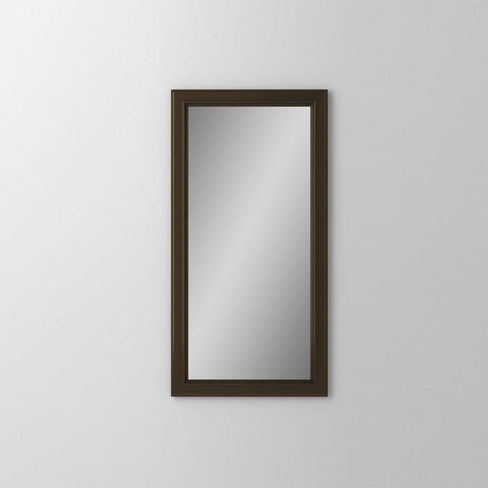 Main Line 23-1/4" x 39-3/8" x 6" bryn mawr framed cabinet in classic gray interior and brushed bronze finish with right hinge and electric option