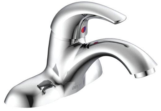Delta Commercial 22C:22C101 Single Handle Centerset Bathroom Faucet - Less Pop-Up
