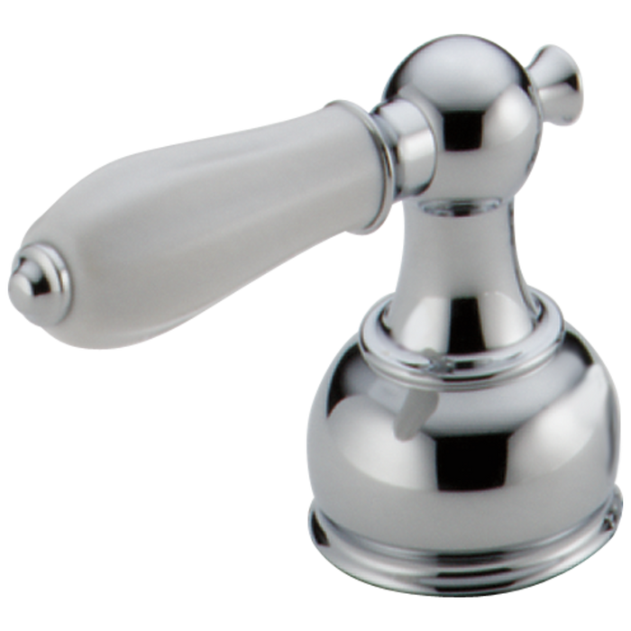 Delta H212 Lavatory Porcelain Lever Handles with White Accents