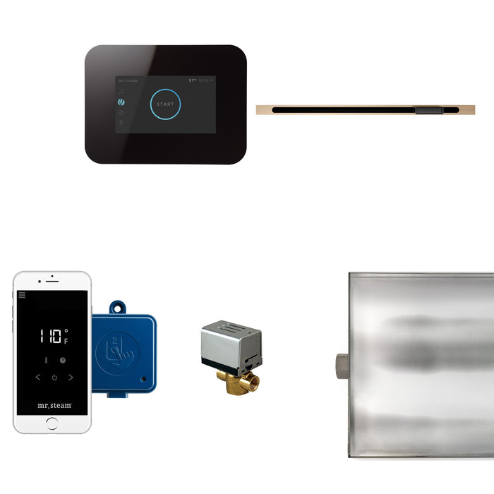 Mr. Steam I3BTLRLBK-BB iButler® Brushed Bronze Linear in Black