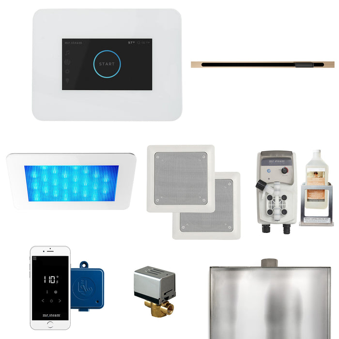 Mr. Steam I3DRMLWH-BB iDream® Linear Brushed Bronze in White