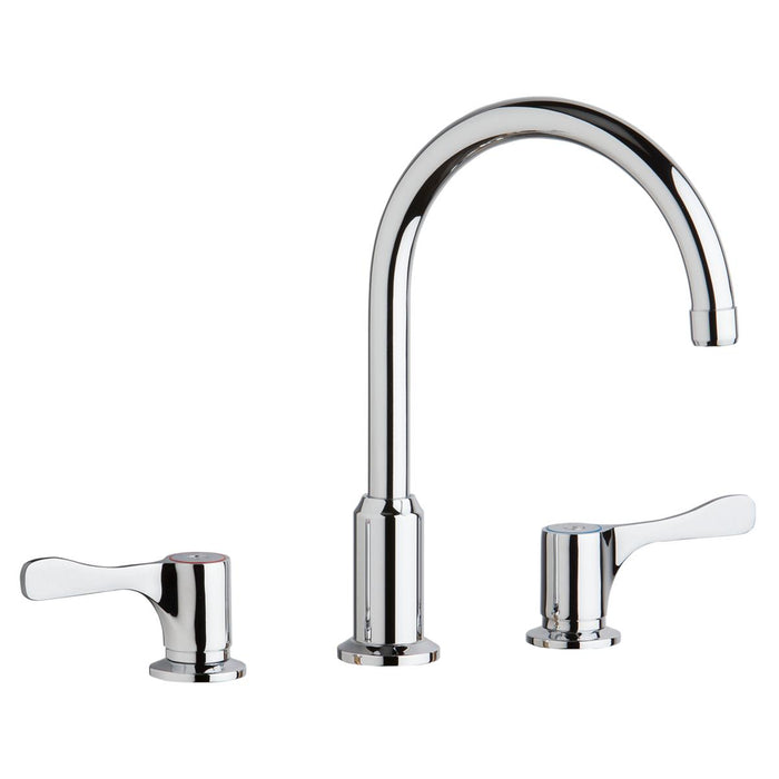Elkay 8" Centerset Concealed Deck Mount Faucet with Arc Spout and 4" Lever Handles Chrome