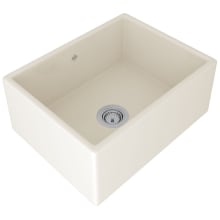 Shaws MS2418 24" Shaker Single Bowl Farmhouse Apron Front Fireclay Kitchen Sink