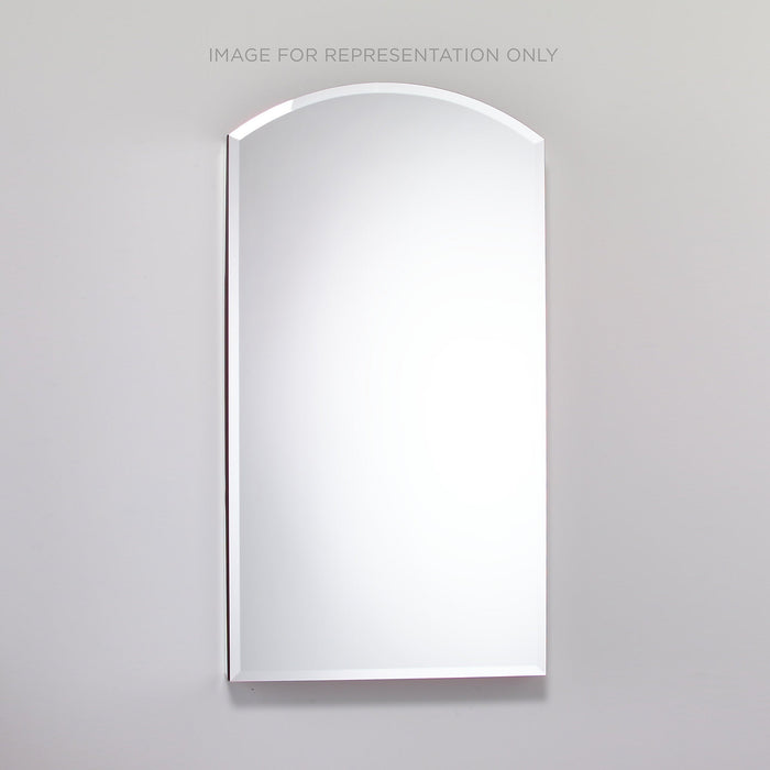 M Series 15-1/4" x 34" x 8" arch top cabinet with bevel edge, right hinge, electric, night light and defogger