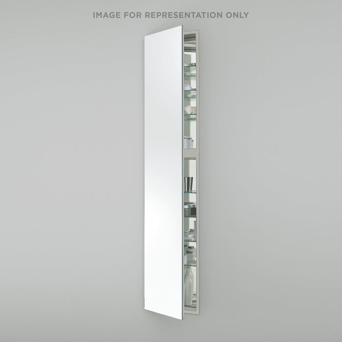 M Series 19-1/4" x 70" x 4" full length cabinet with polished edge, left hinge and electric