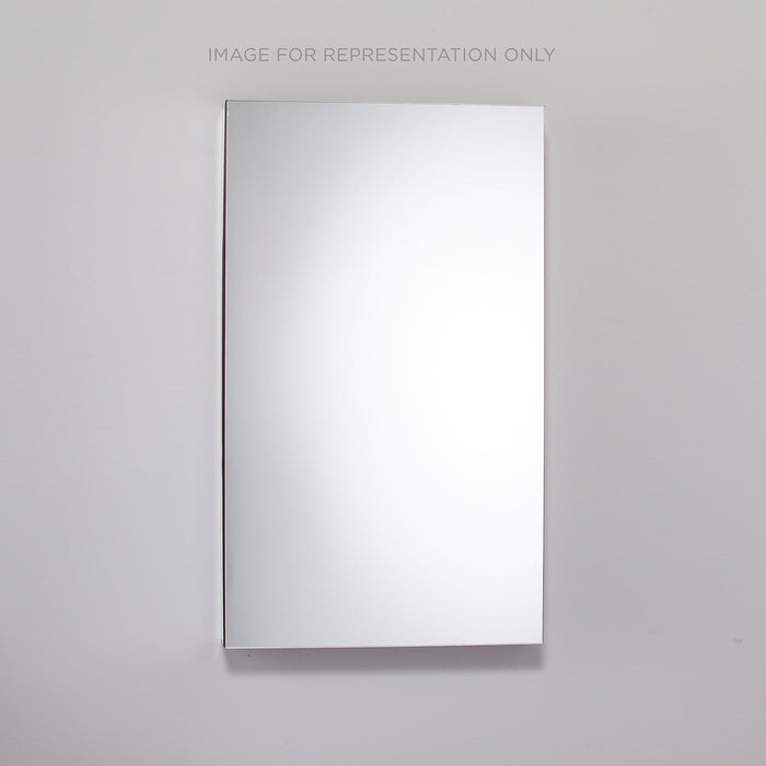 M Series 23-1/4" x 30" x 4" flat top cabinet with polished edge, right hinge, electric, night light and defogger