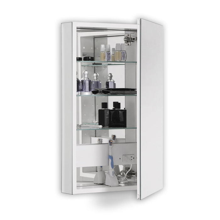 PL Series 15-1/4" x 30" x 4" flat top cabinet with bevel edge, right hinge, white interior and electric