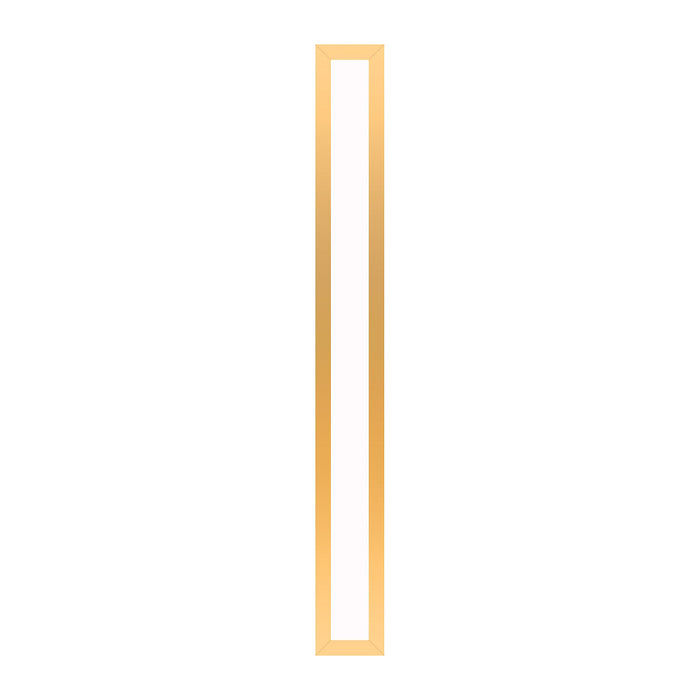 Profiles 3-1/2" x 30" x 4-5/8" framed lighting in matte gold with variable 2700K to 5600K temperature (warm to cool light)