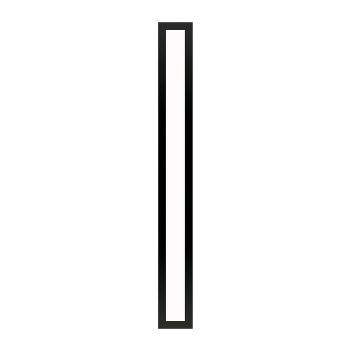 Profiles 3-1/2" x 30" x 4-5/8" framed lighting in matte black with 4000 kelvin temperature (cool light)