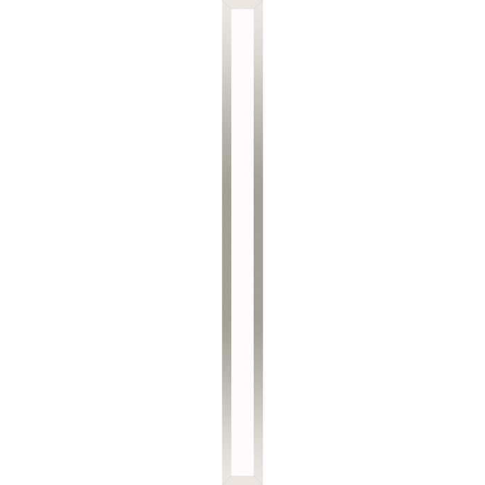 Profiles 3-1/2" x 39-3/8" x 4-5/8" framed lighting in polished nickel with variable 2700K to 5600K temperature (warm to cool light)
