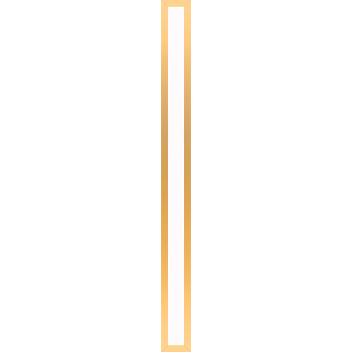 Profiles 3-1/2" x 39-3/8" x 4-5/8" framed lighting in matte gold with variable 2700K to 5600K temperature (warm to cool light)