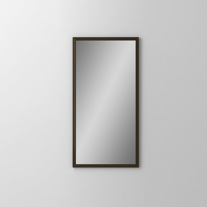Main Line 15-1/4" x 30" x 6" rosemont framed cabinet in classic gray interior and brushed bronze finish with left hinge and electric option