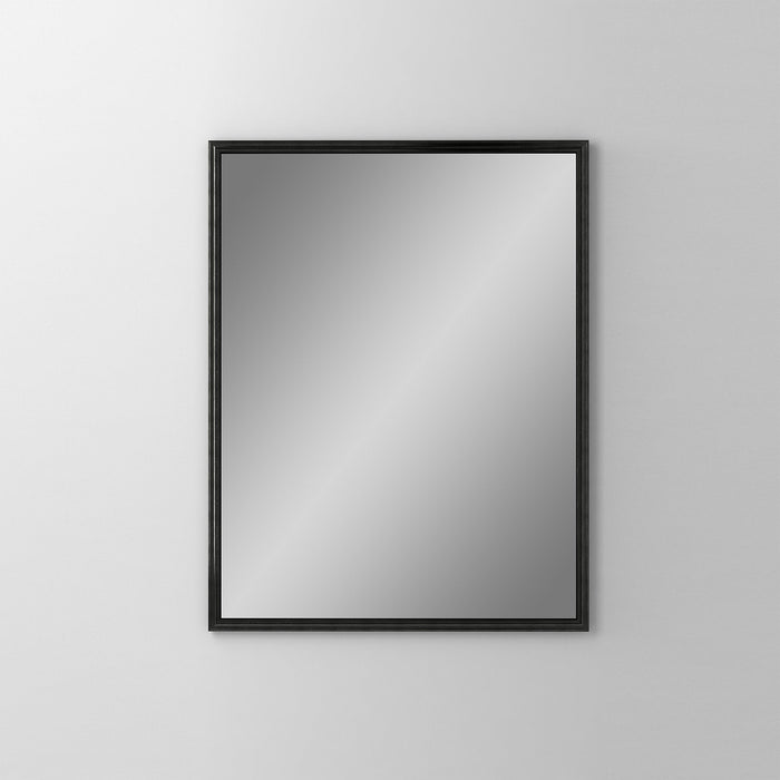 Main Line 23-1/4" x 30" x 4" rosemont framed cabinet in classic gray interior and brushed black finish with left hinge and electric option