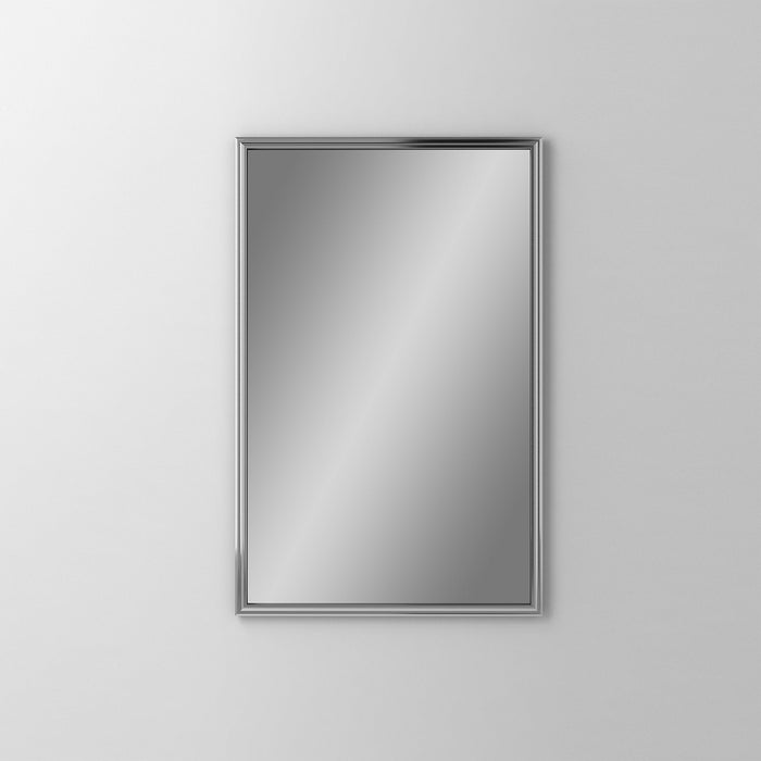 Main Line 23-1/4" x 39-3/8" x 6" rosemont framed cabinet in classic gray interior and chrome finish with left hinge and electric option