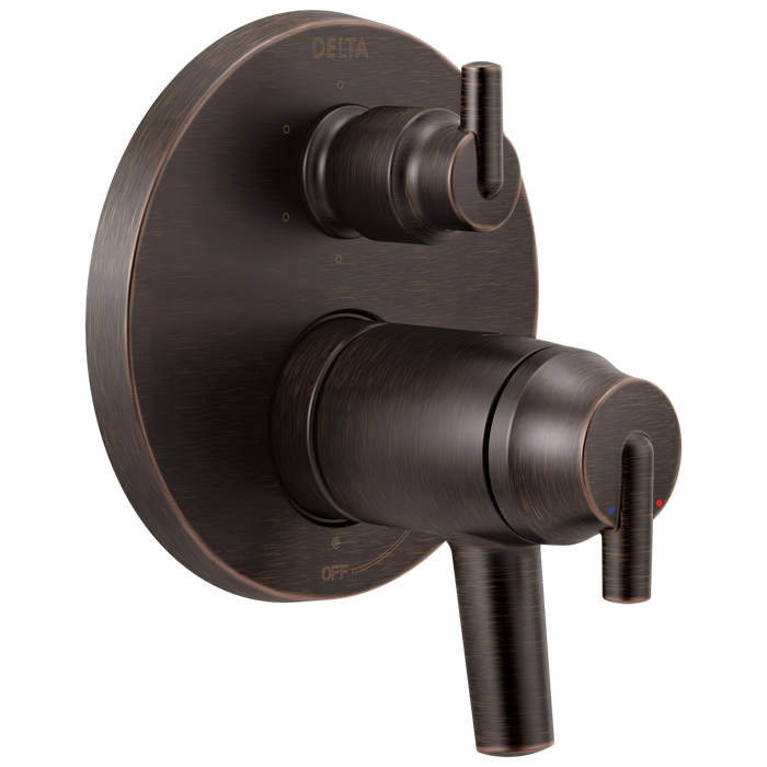 Delta T27T959 Trinsic Contemporary Two Handle Tempassure 17T Series Valve Trim with 6-Setting Integrated Diverter