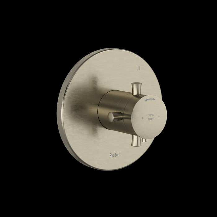 Riobel TEDTM45 Edge 1/2" Therm & Pressure Balance Trim with 5 Functions