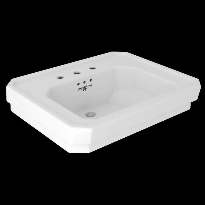Perrin & Rowe U.2933 Deco 25" 3-Hole Lavatory Sink