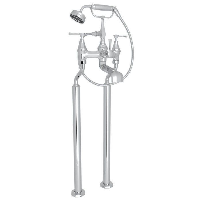 Perrin & Rowe U.3120 Deco Floor Mount Tub Filler