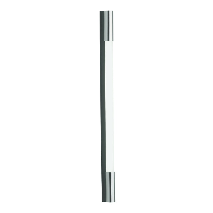1.5 Series 1-1/2" x 30" x 2-1/8" M Series vertical lighting with dimmable light, glass shade and brushed nickel end caps