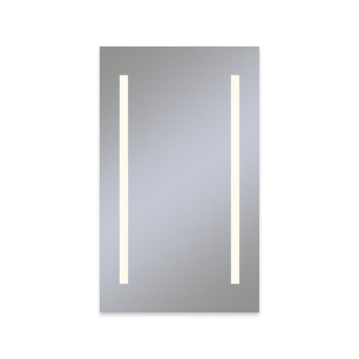 Vitality 23-1/4" x 39-3/8" x 4" lighted cabinet with column light pattern in 3000 kelvin temperature (warm light), dimmable, electrical outlet and left hinge