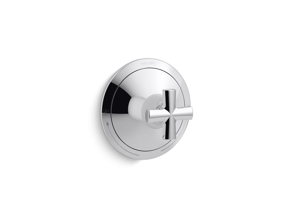 Kallista P25022-CR-BV Script Thermostatic Trim, Cross Handles