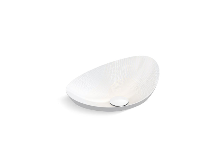 KOHLER K-24386-JE 18.02 by Janet Echelman Veil 21" oval vessel bathroom sink, no overflow