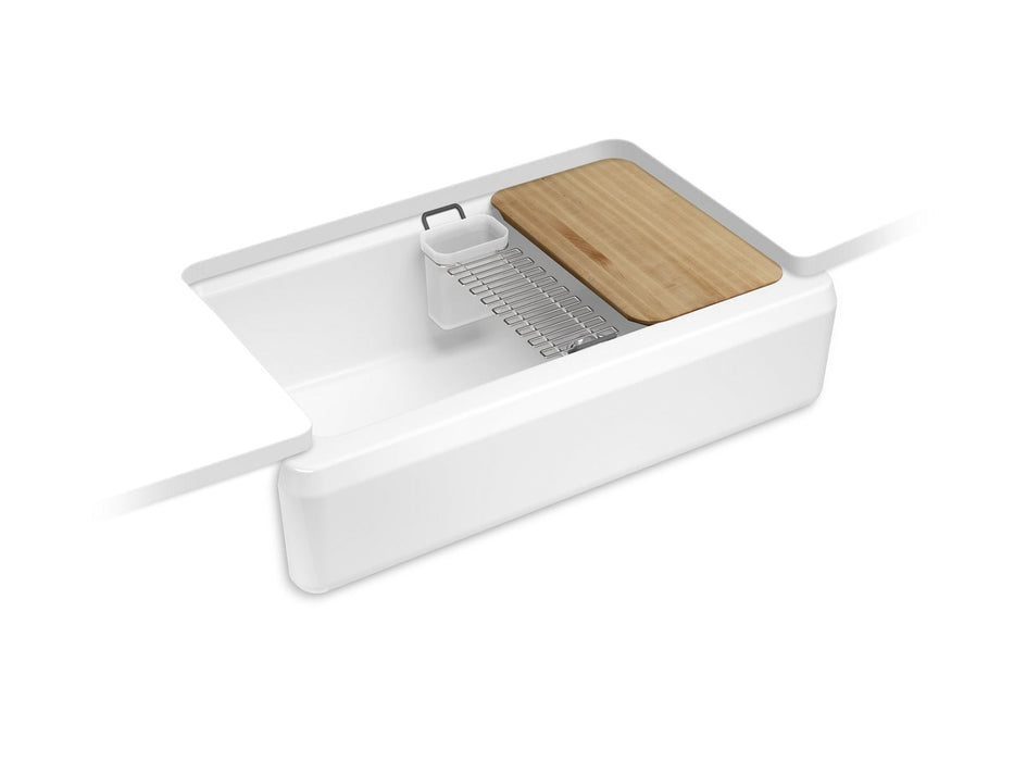 KOHLER K-24564 Riverby 35-3/4" undermount single-bowl farmhouse workstation kitchen sink