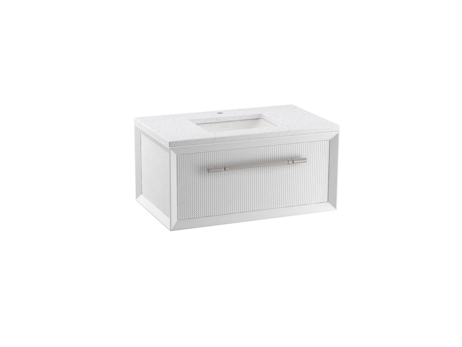 KOHLER Enivo 36" wall-hung bathroom vanity cabinet with sink and quartz top