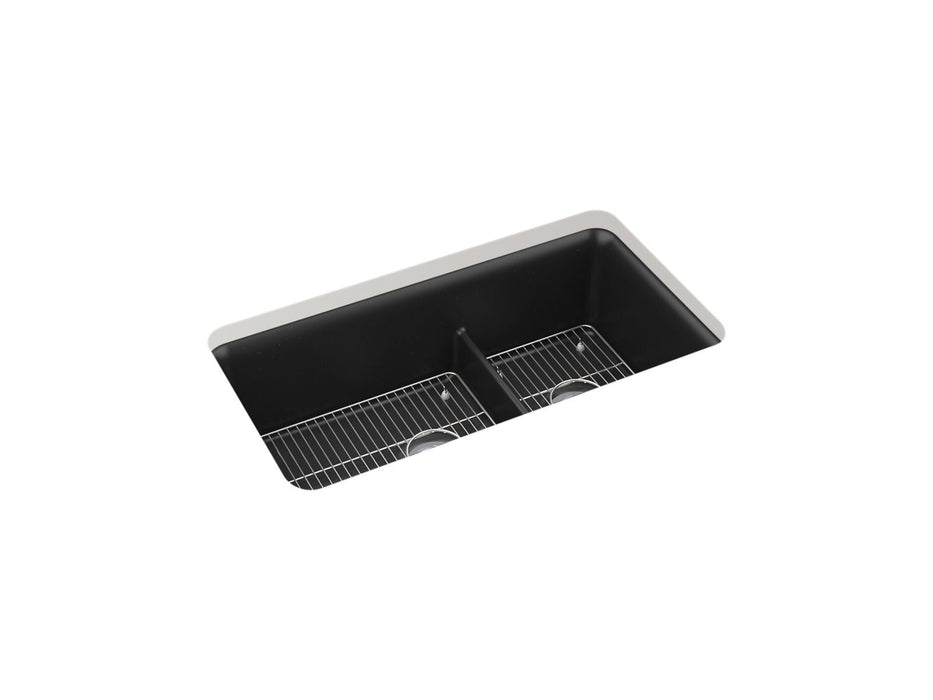 KOHLER K-27786 Cairn Smart Divide 33-1/2" undermount double-bowl kitchen sink
