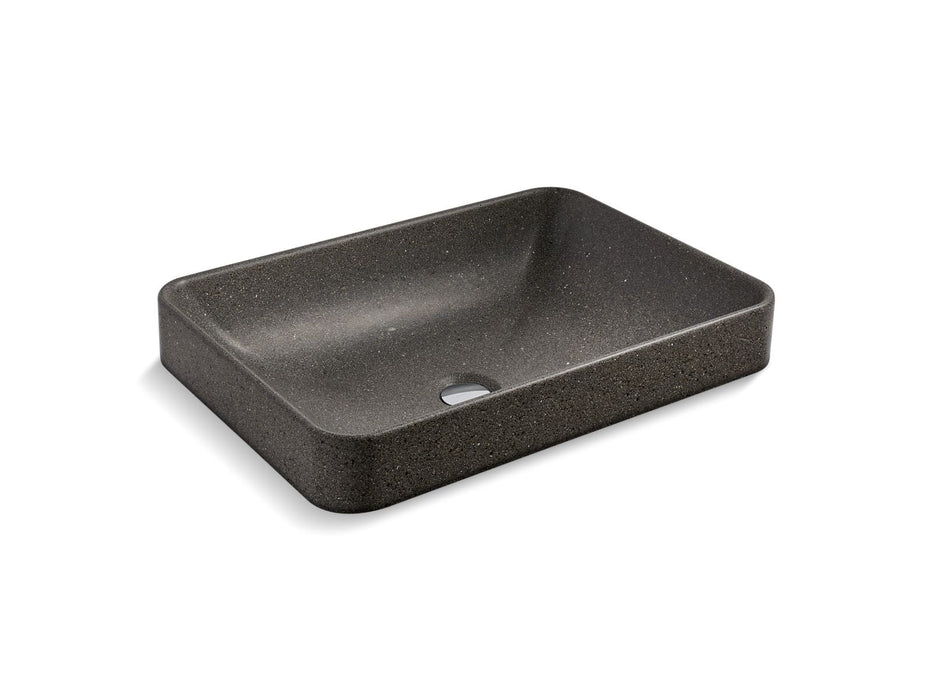 WasteLAB Vox 21-3/4" rectangular vessel bathroom sink, no overflow