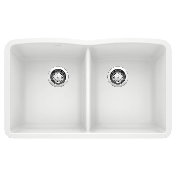 BLANCO 440185 Diamond Equal Double Bowl Kitchen Sink - White