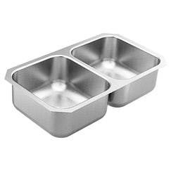 Moen GS18211 31.75 X 18.25 Stainless Steel 18 Gauge Double Bowl Sink