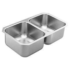 Moen GS18212 31.75 X 18.25 Stainless Steel 18 Gauge Double Bowl Sink