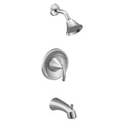 Moen T62743 Glyde Single Handle 2.5 GPM Pressure Balance Tub and Shower Faucet Trim Kit in Chrome