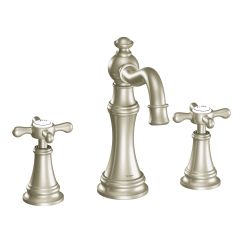 Moen TS42114 Weymouth Two Handle High Arc Bathroom Faucet in Brushed Nickel