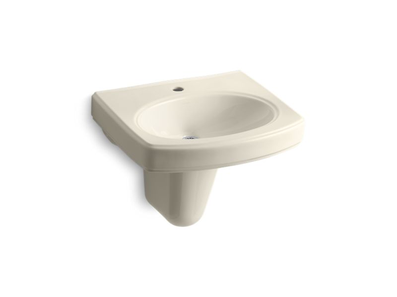KOHLER 2035-1 Pinoir Wall-mount bathroom sink with single faucet hole