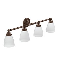 Moen YB2264 Oil rubbed bronze four globe bath light