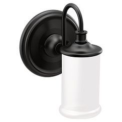 Moen YB6461 Matte black one globe bath light