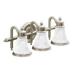 Moen YB9863 Brushed nickel three globe bath light