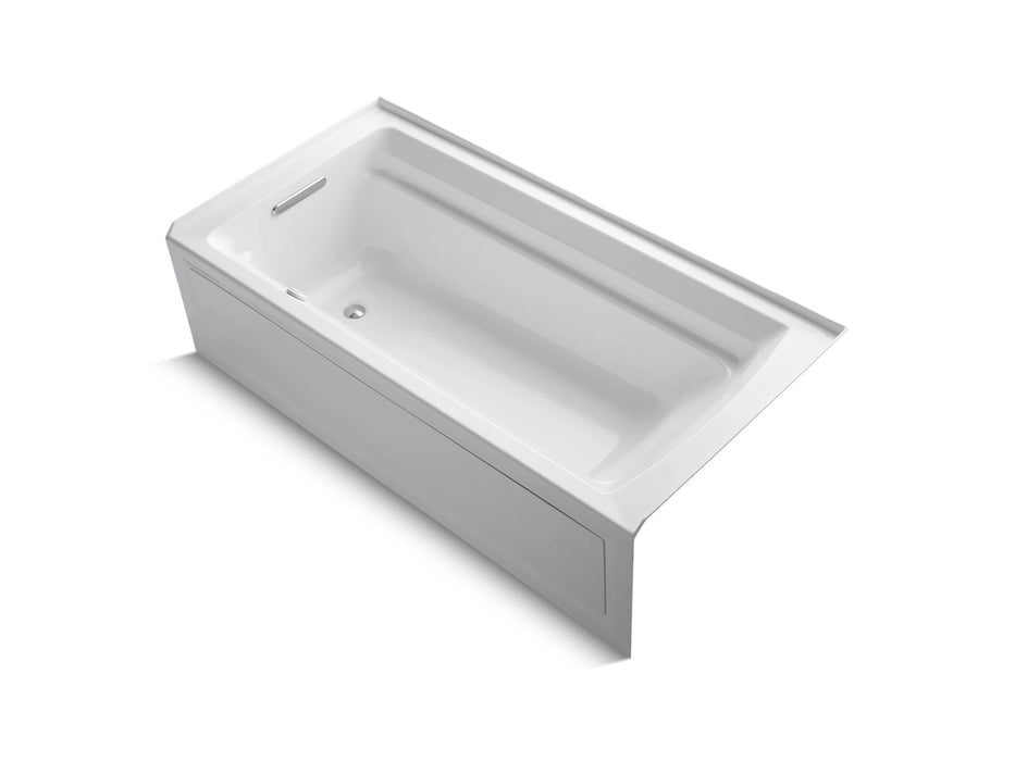 KOHLER K-1124-GHLA Archer 72" x 36" alcove Heated BubbleMassage air bath, left drain