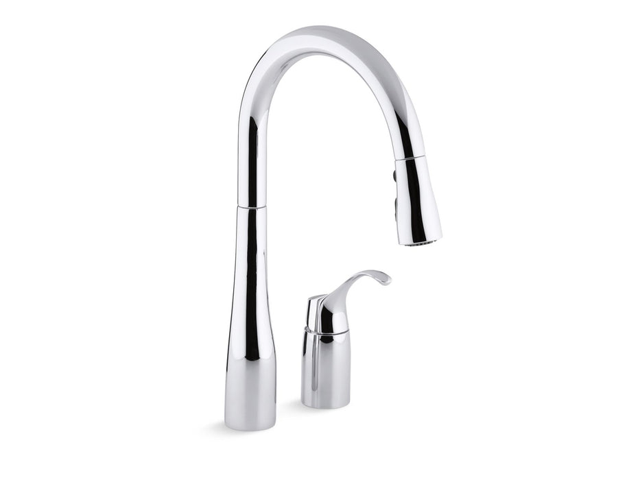 KOHLER K-647 Simplice Pull-down kitchen sink faucet with three-function sprayhead