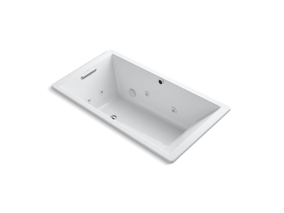 KOHLER K-1173-JH Underscore 66" x 36" drop-in heated whirlpool bath